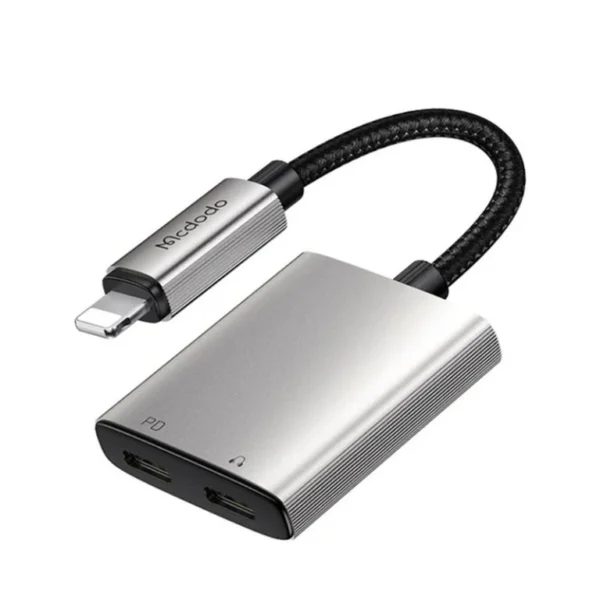 Mcdodo CA-5560 — Dual Lightning Charge & 3.5mm Audio Splitter Cable