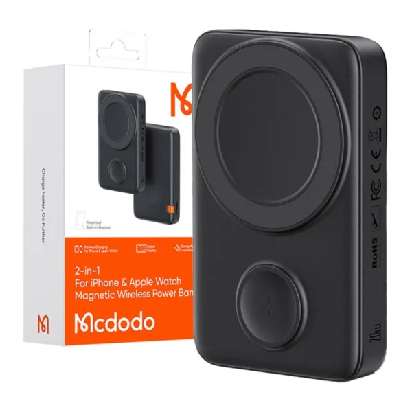 McDodo MC1461 2-in-1 Mag Wireless Bank — Phone & Apple Watch, 10000 mAh