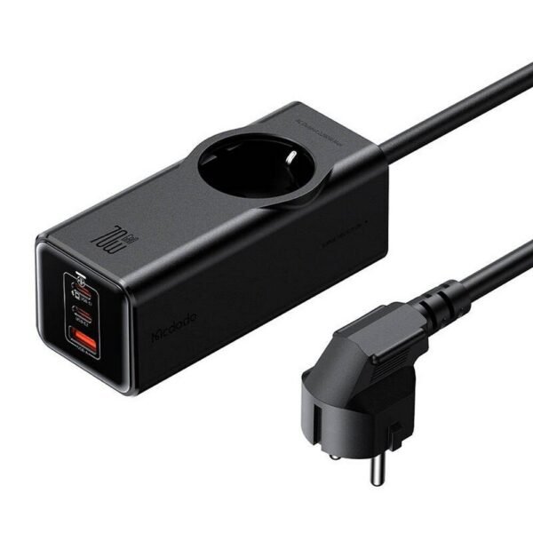Mcdodo CH-4620 70W GaN Desktop Strip — 2× USB-C, USB-A & AC, Surge Protected