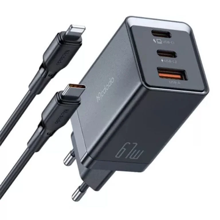 Mcdodo CH-1544 67W GaN Multi-Port Charger + USB-C to Lightning Lead