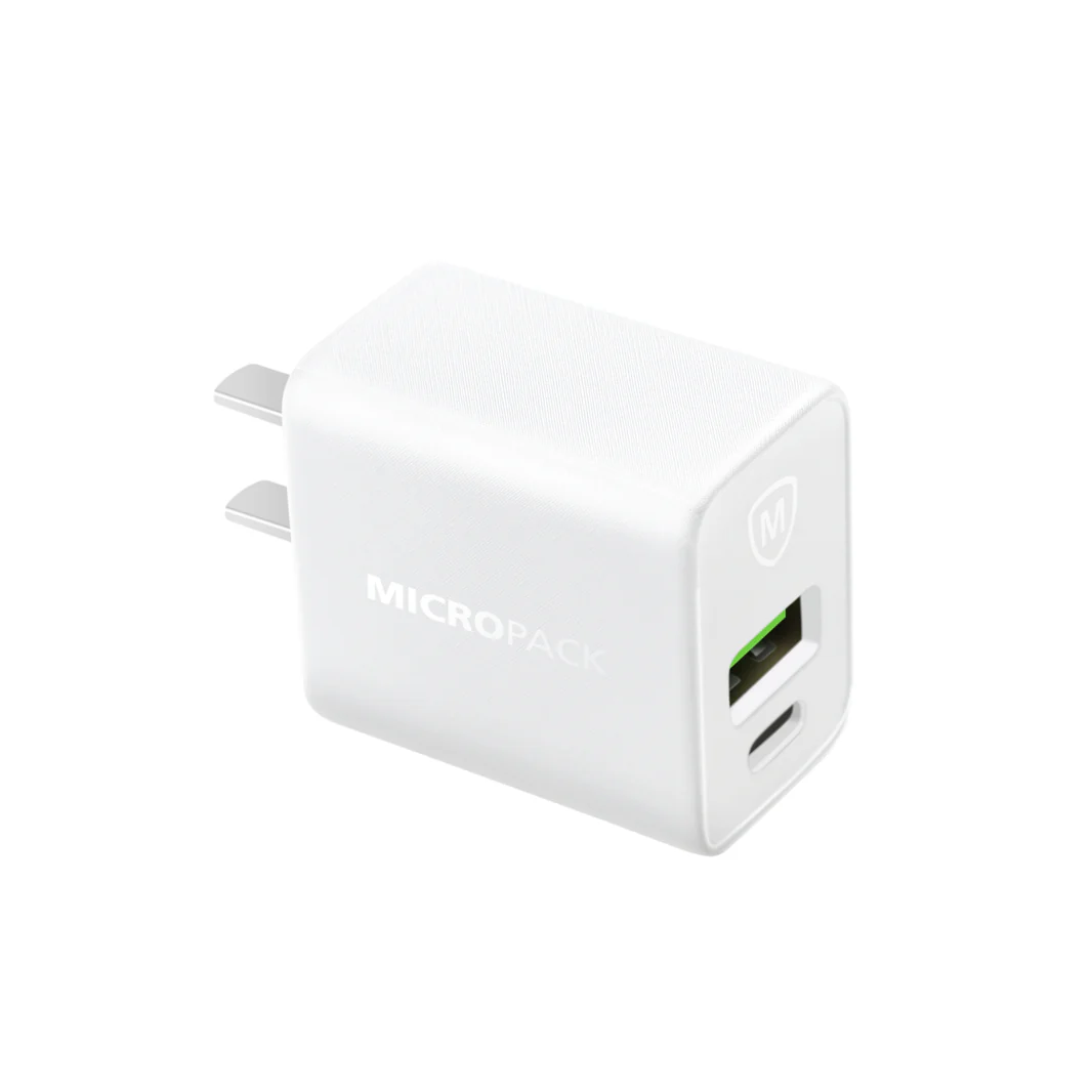 Micropack MWC-233PD — 33W Dual-Port PD & QC 3.0 Wall Charger