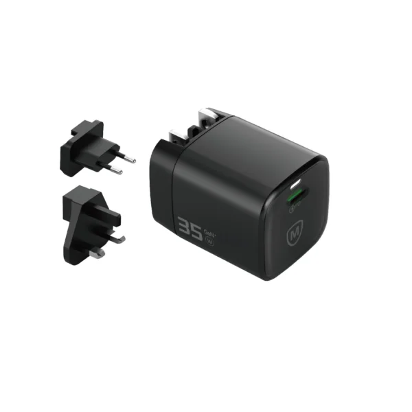 Micropack MWC-135 — 35W Foldable GaN USB-C Charger for UK & EU Outlets