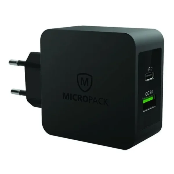 Micropack MWC-248PD – 48W Dual USB-C & USB-A Wall Charger