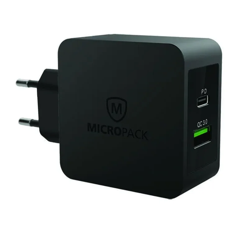 Micropack MWC-248PD – 48W Dual USB-C & USB-A Wall Charger