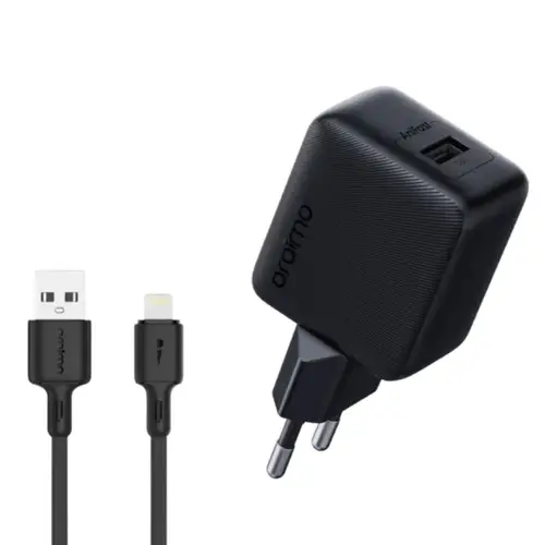 Oraimo OCW-5184E+L53 Adapter Kit — Lightning Cable, 5V/9V/12V Output, Black