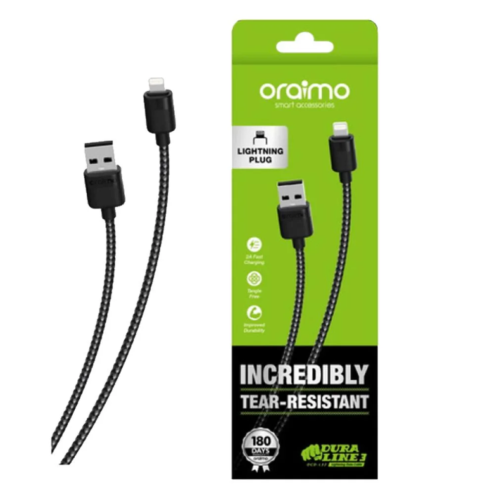 Oraimo OCD-L32 — 1m Black USB-A to Apple Lightning Cable