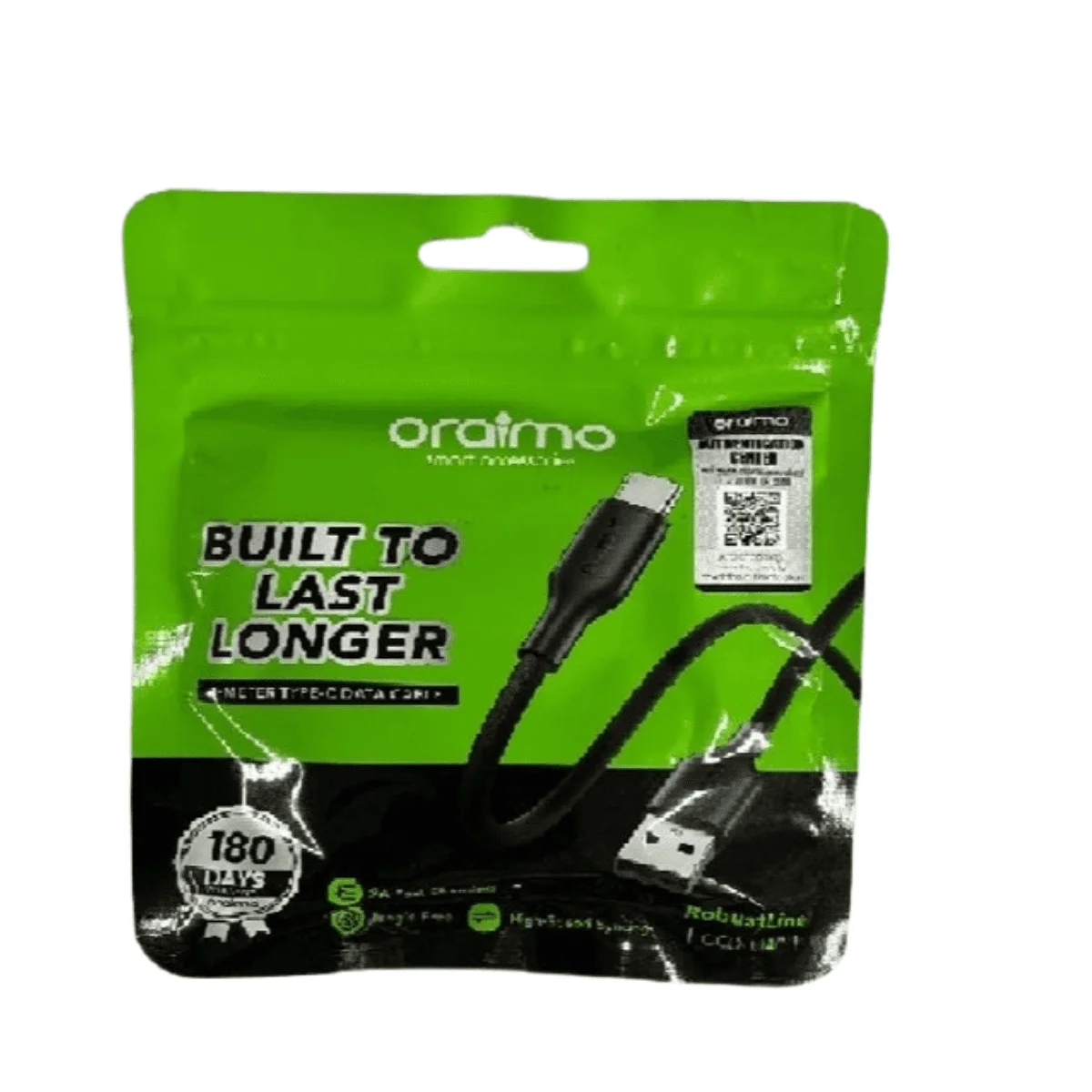 Oraimo OCD-114C 1 m USB-A to USB-C Cable – 5V 2A