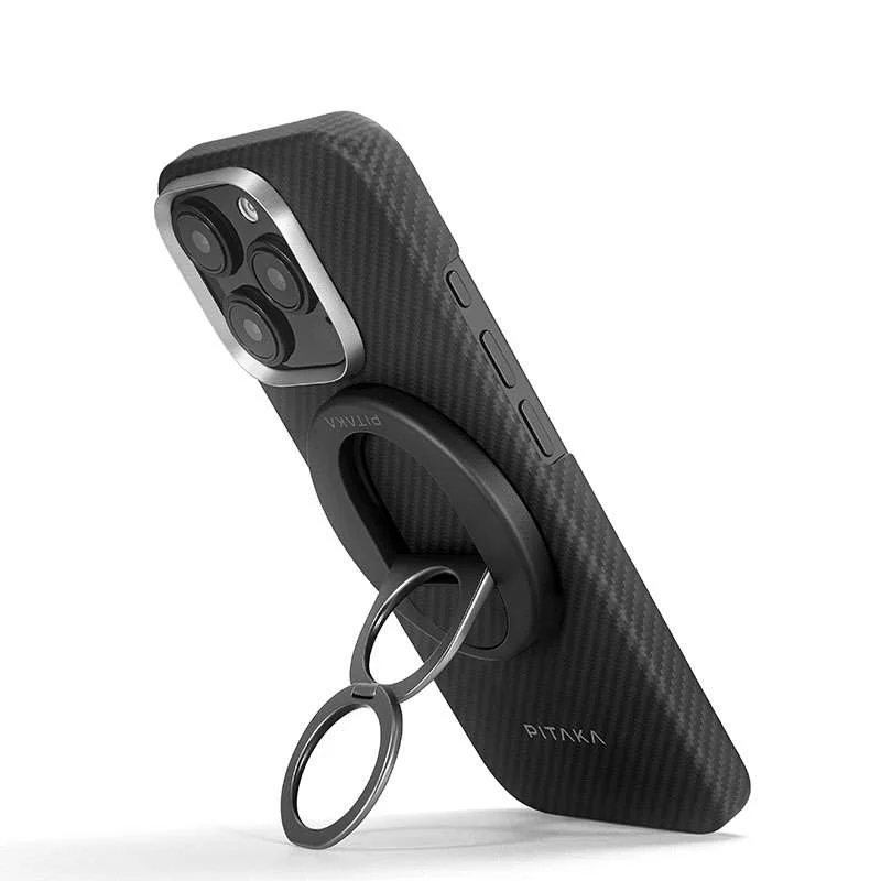 Pitaka KI1601PAG MagSafe Grip3 Ultra Slim Case — iPhone 16 Pro Black/Grey