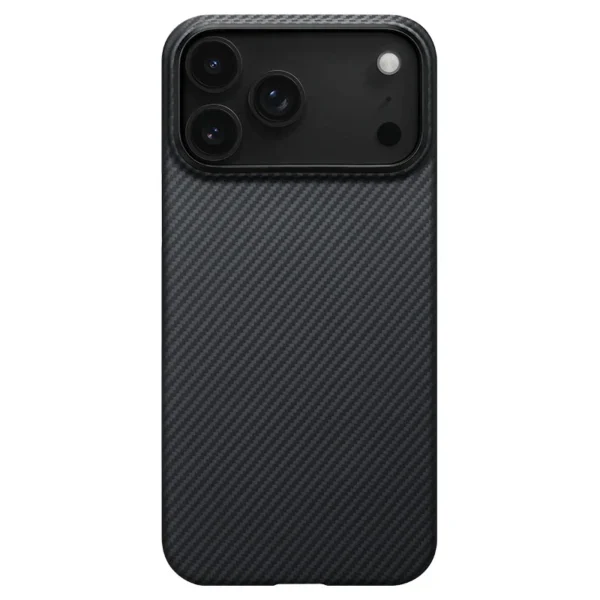 Pitaka iPhone 17 Pro Black Ultra-Slim Case KI1701BP — 0.65mm PitaTap MagSafe