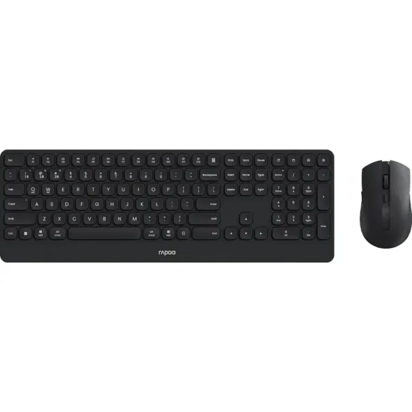 Rapoo 9510M Ultra-Slim Combo — 4-Device Wireless, Dark Grey