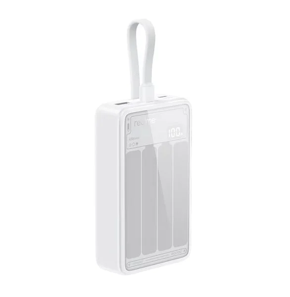 Realme RMC2501 20,000mAh Power Bank with 45W Built-In USB-C Cable