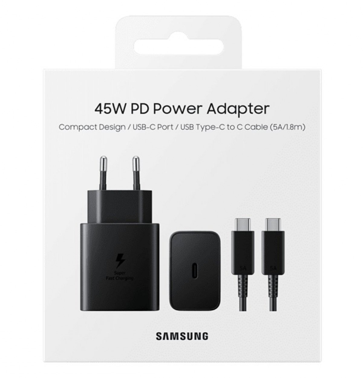 Samsung 45W Super Fast Charger – USB-C to USB-C Cable