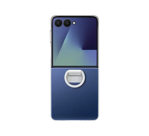 Samsung Galaxy Z Flip 7 Clear Ring Case — Finger Ring Grip