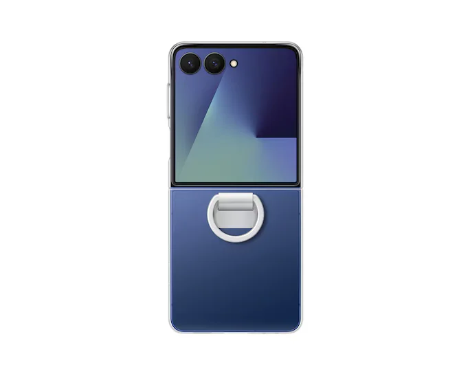 Samsung Galaxy Z Flip 7 Clear Ring Case — Finger Ring Grip