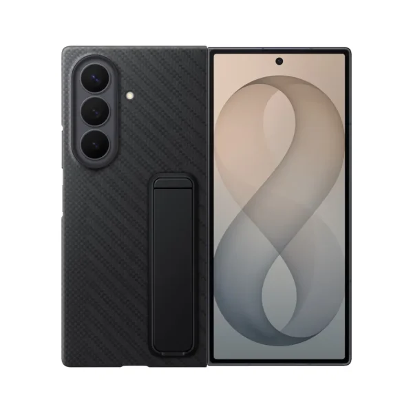 Samsung Galaxy Z Fold8 Ultra Carbon Case — Adjustable Stand, Black