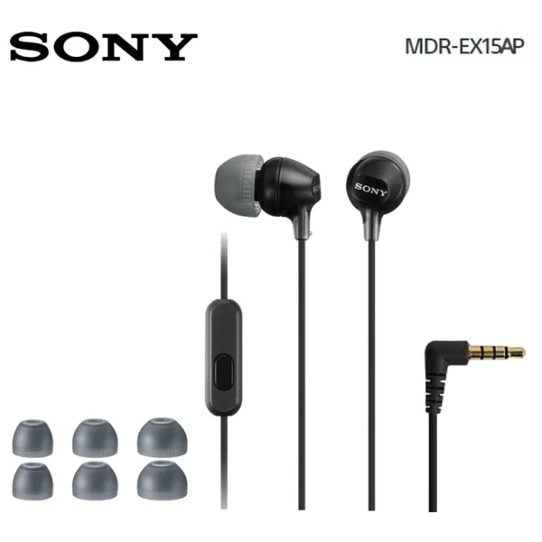 Sony MDR-EX15AP — 9mm In-Ear Wired Earphones with Inline Mic