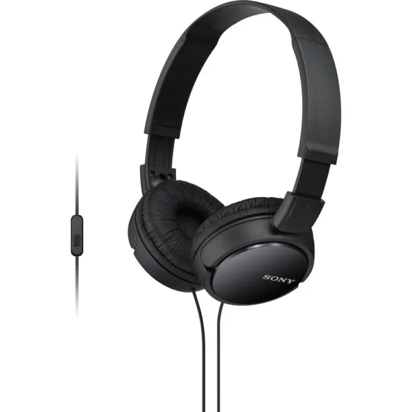 Sony MDR-ZX110AP ZX Series — Foldable On-Ear Wired Headphones with Mic
