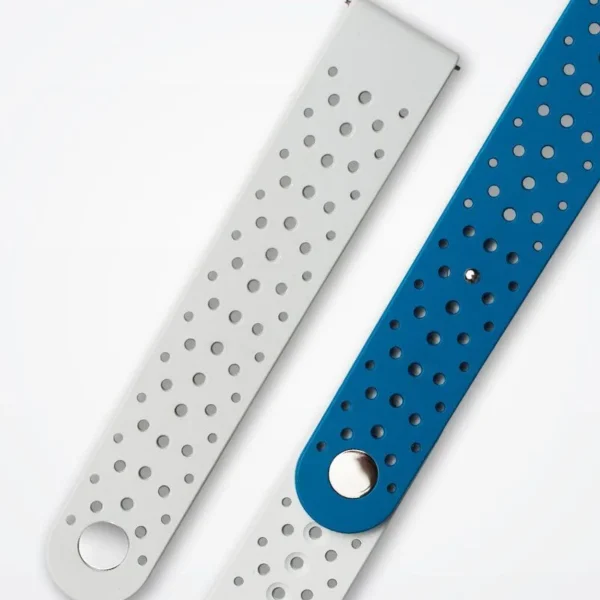 Grey-Blue Strap Studio Active Rubber Band — 20mm Lug, Quick-Release Fit