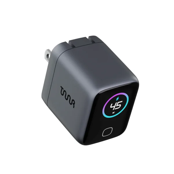Taar OMI Mono 45W GaN Wall Charger — Live On-Screen Charging Stats