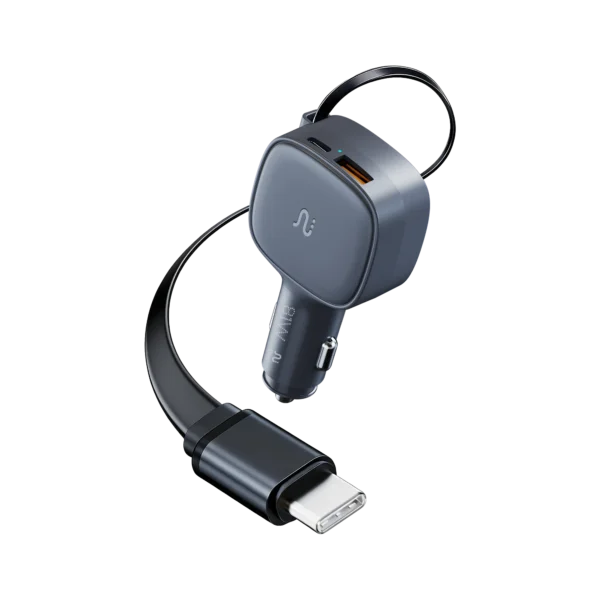 Taar OMI 81W PD Car Adapter — 45W Retractable USB-C & Dual Extra Ports