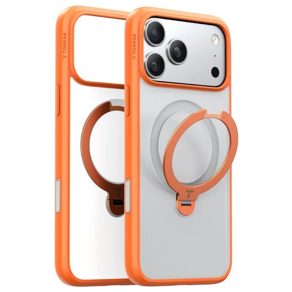 Torras Ostand Q3 Spin — iPhone 17 Pro Max Protective Case with 18N Mag Stand