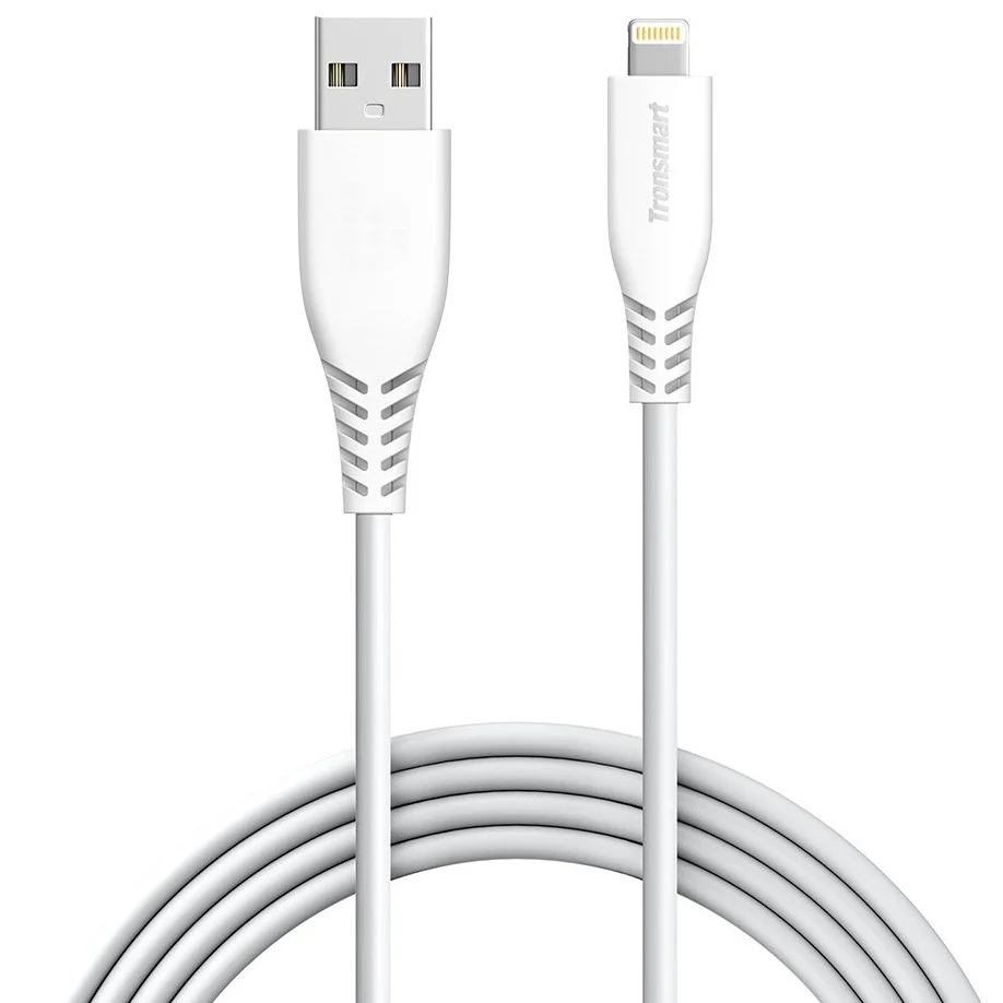 Tronsmart LAC01 White Lightning Cable — 4 ft MFi Charge & Sync
