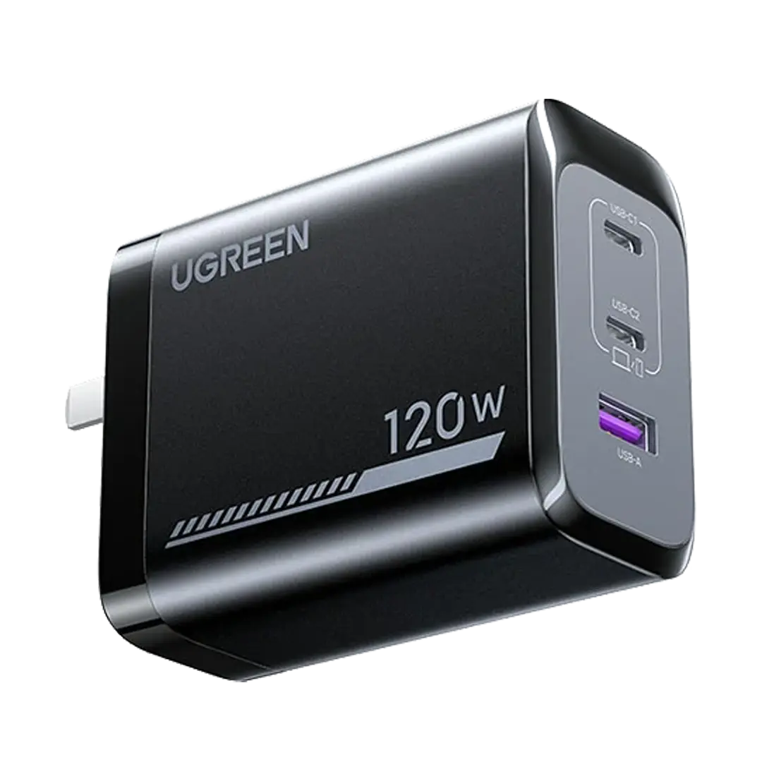 UGreen X375 (75712) — 120W GaN Wall Charger with 100W USB-C Pair & USB-A