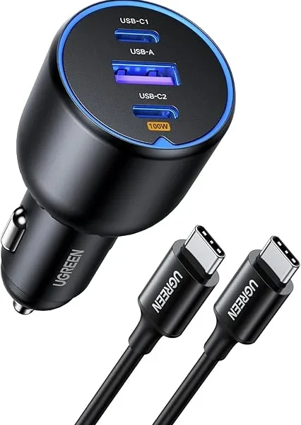 UGreen 55336 — 130W Three-Port USB-C PD Car Power Adapter