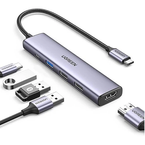 UGreen CM511 15597 Type-C Adapter — 4K HDMI, Three USB 3.0 Ports & 100W PD