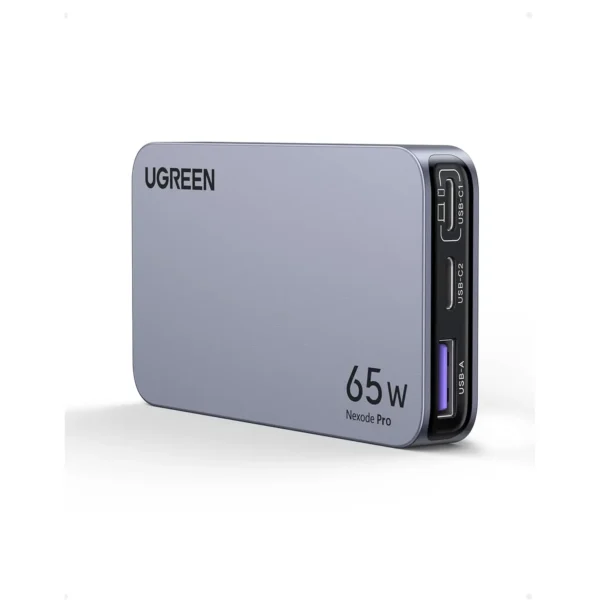 UGREEN Nexode Pro 15816 — Flat 65 W GaN Charger with Three USB Ports