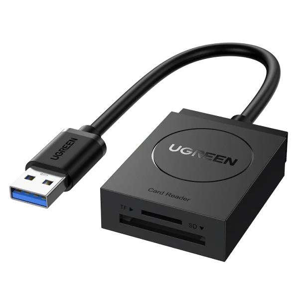 UGREEN 20250 USB 3.0 Adapter — Simultaneous SD & TF, 5 Gbps