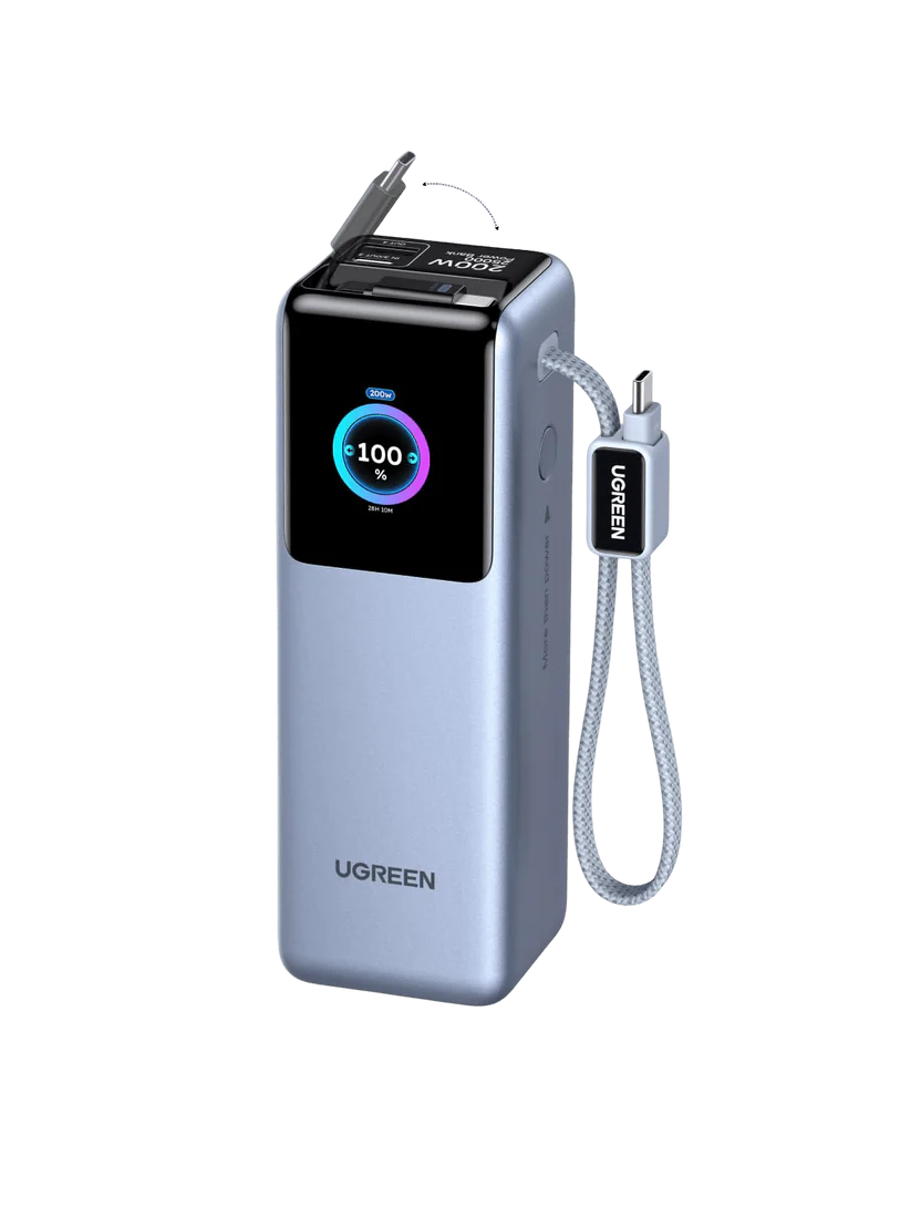 UGREEN 75702 25000mAh 200W Laptop Power Bank – Twin Built-in USB-C