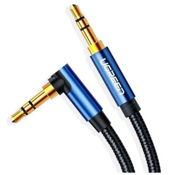 UGreen Gold-Plated 3.5 mm Male–Male Cable — 3 m Braided (Blue)