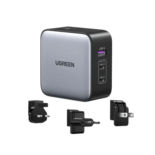 UGREEN 35719 GaN Wall Charger — 65W, 2× USB-C + USB-A