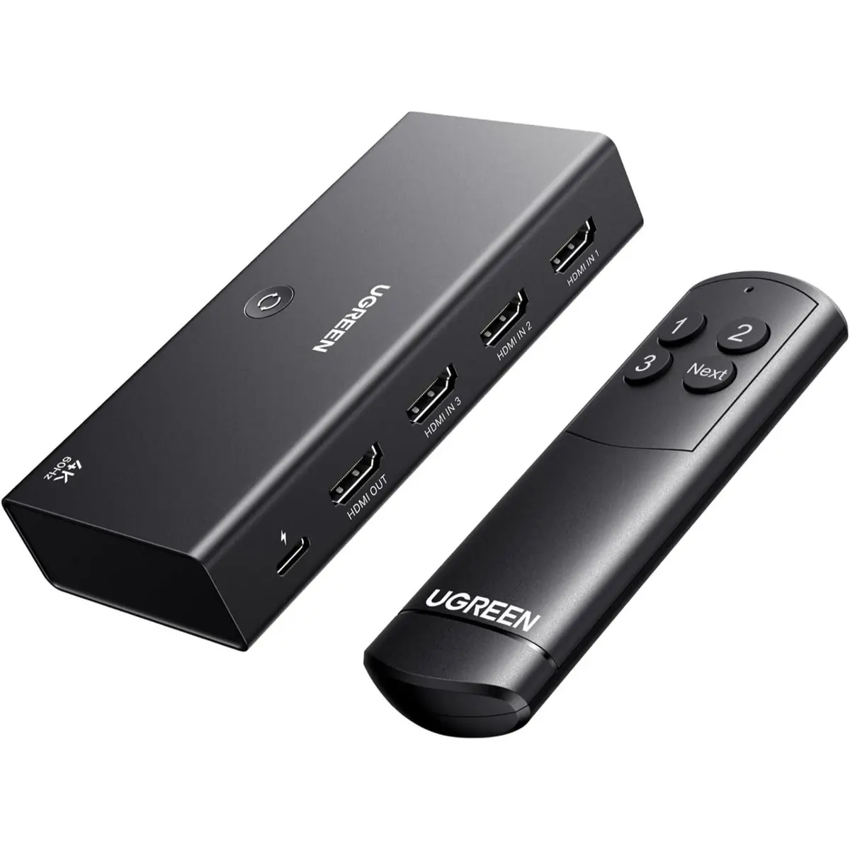 UGreen 55857 — 3-Input HDMI 2.0 Switch with 4K 60Hz HDR & Remote