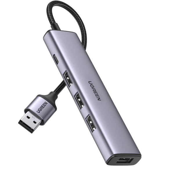 UGREEN 20805 4-Port USB 3.0 Splitter with USB-C Power Input