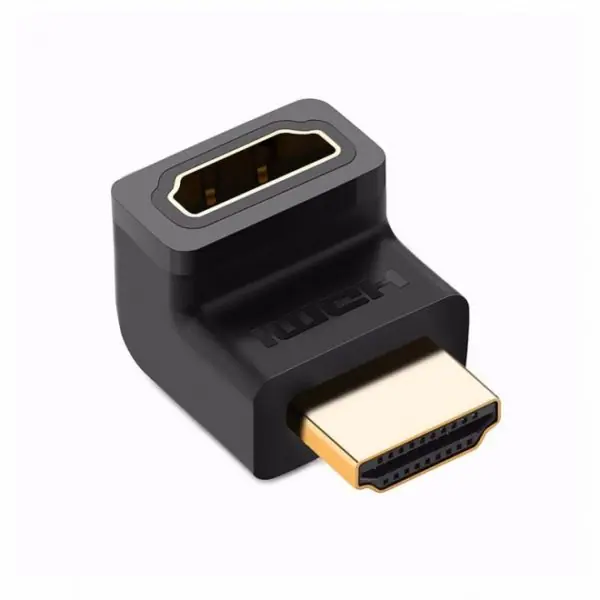 UGreen 20110 Right-Angle 4K HDMI Male-to-Female Adapter (Gold Plated)
