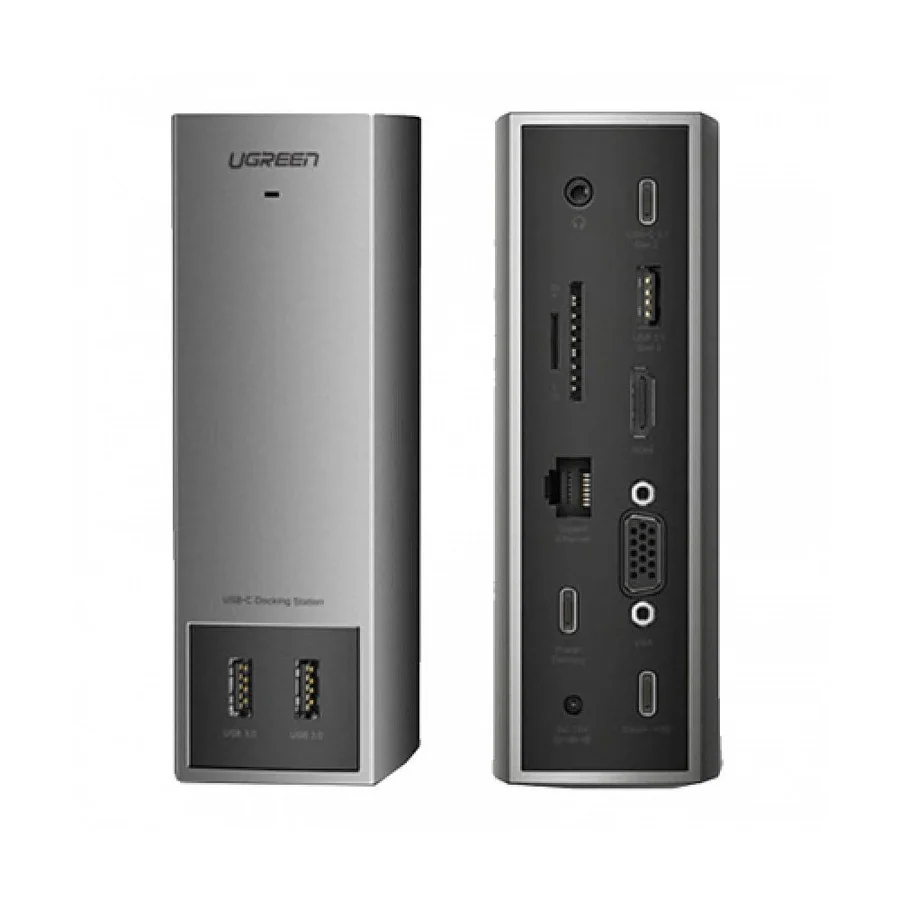 UGGreen 60345 13-in-1 USB-C Hub Dock — Dark Grey, Gigabit LAN & VGA/HDMI