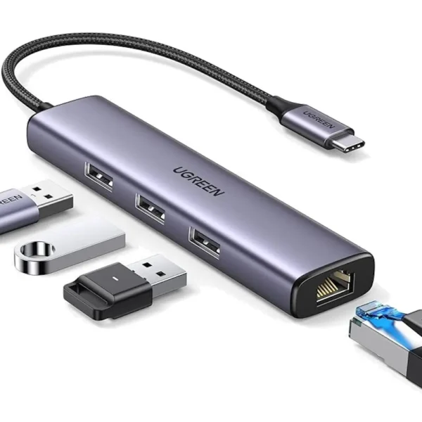 UGreen 60600 USB-C Hub — Gigabit LAN and Three USB 3.0 Ports