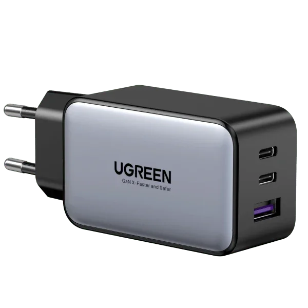 UGreen Nexode CD244 65W GaN Charger — 3-Port PD (EU)