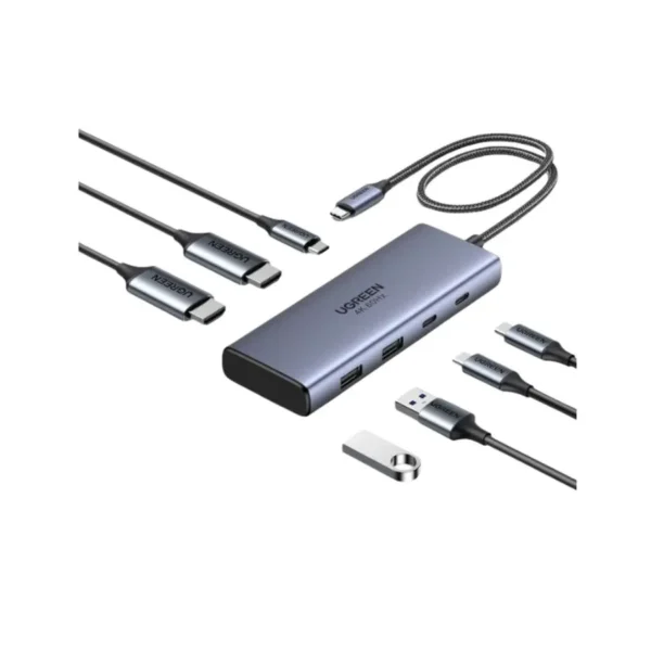 UGREEN 7-in-1 USB-C Hub 45379 — Dual HDMI, 10Gbps & 100W PD