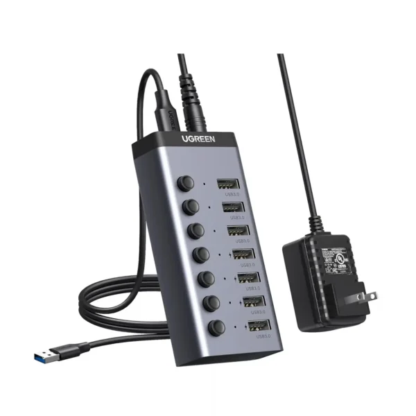 UGreen 30778 USB 3.0 Hub — Seven Data Ports, Four Adaptive Charge Outlets