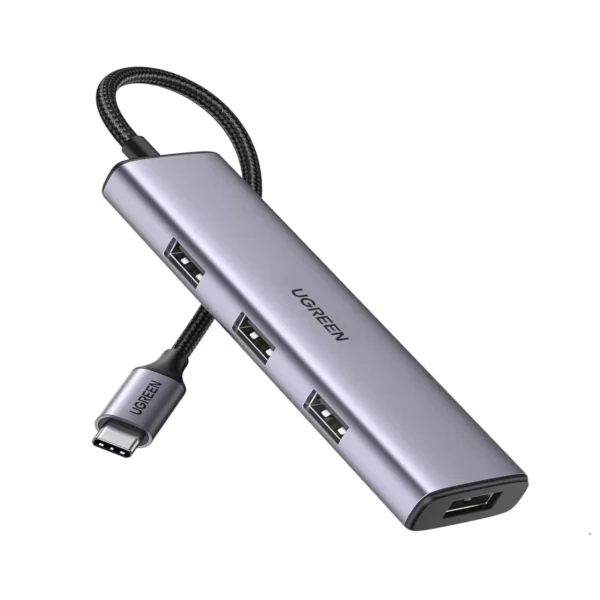 UGREEN 20841 Metal USB-C Dock – Four USB 3.0 Ports Plus 5V/2A USB-C Power In