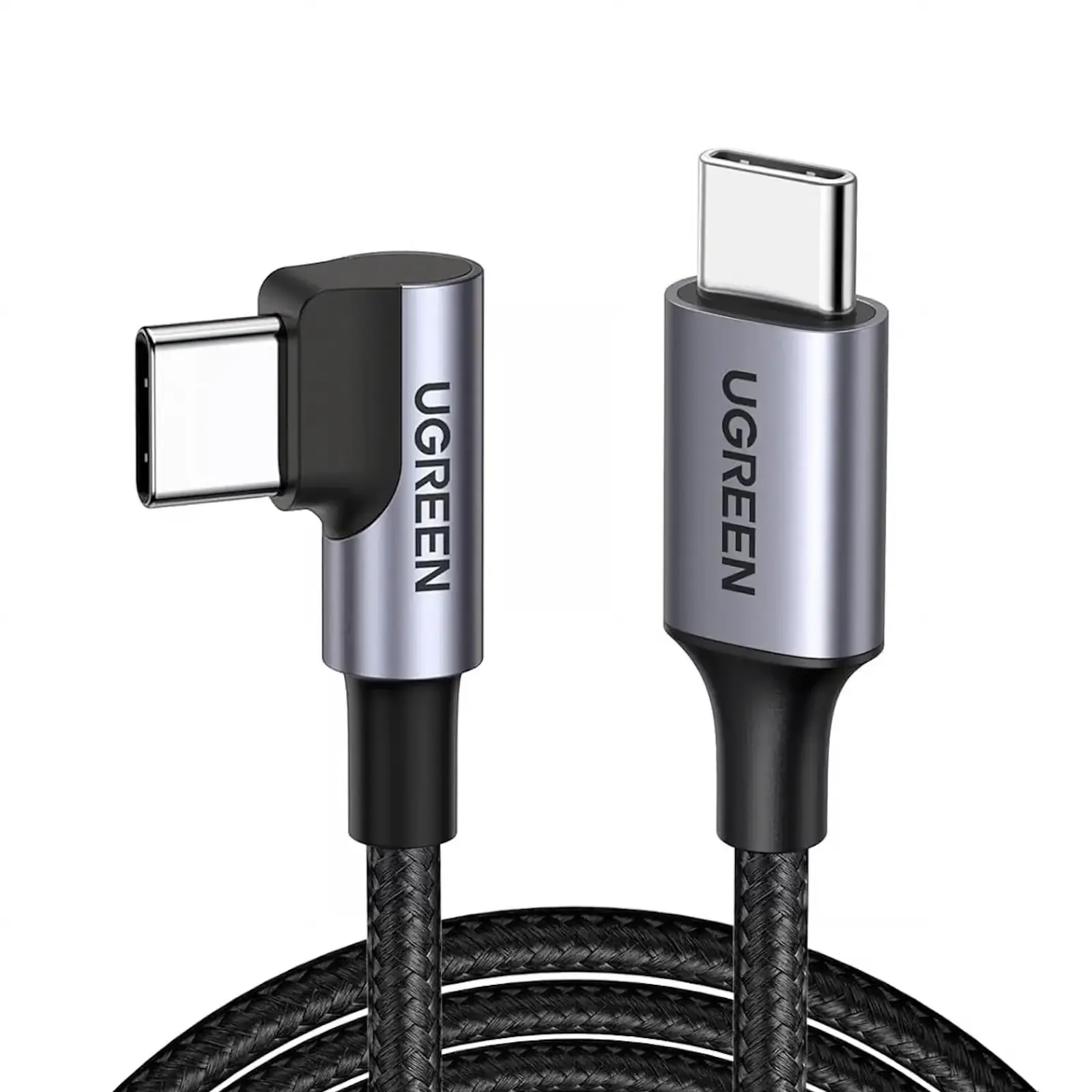UGreen USB-C to USB-C 90° Angled Cable — 60W PD & USB 2.0 Data