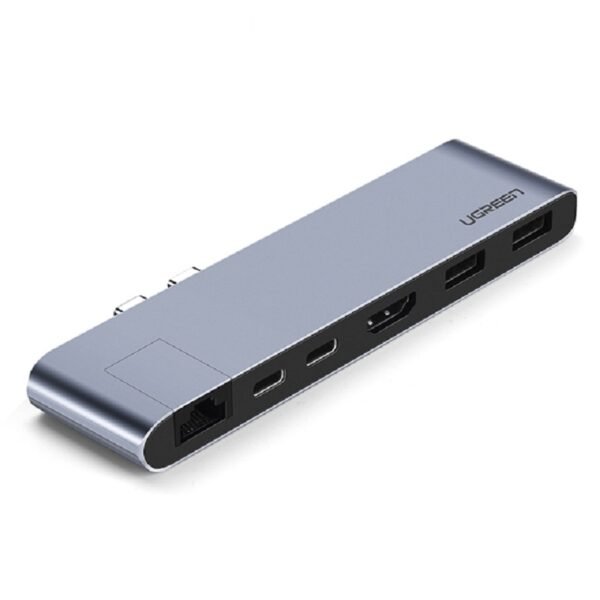 UGreen 50984 USB-C Dock — Dual-C, 2× USB-A, HDMI 4K & RJ45 for MacBook