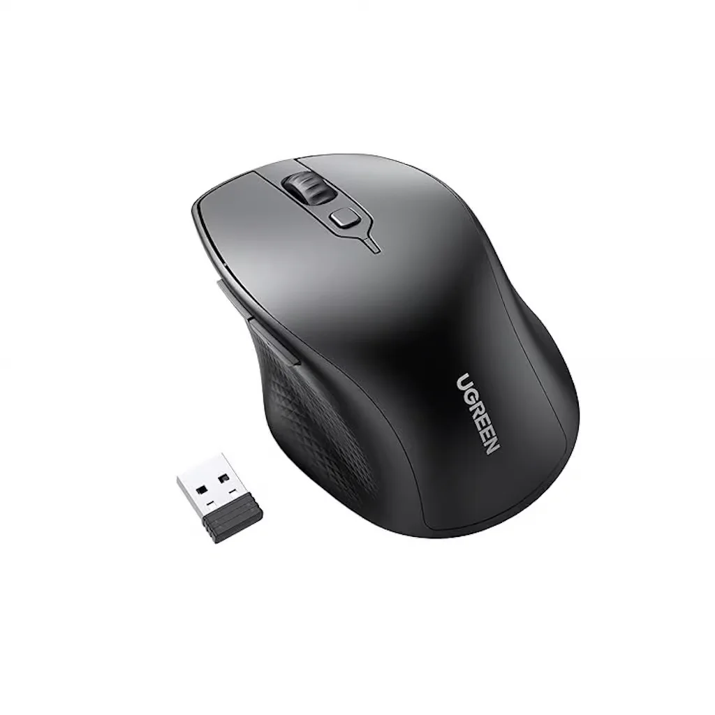 UGreen Contoured Ergonomic Mouse – Dual Wireless (BT 5.0 / 2.4G), 4000 DPI