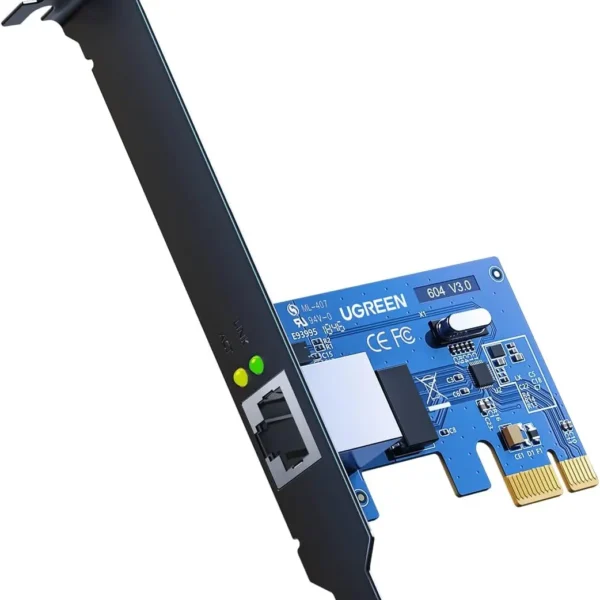 UGREEN 30771 PCIe Gigabit Ethernet NIC – 10/100/1000 Mbps
