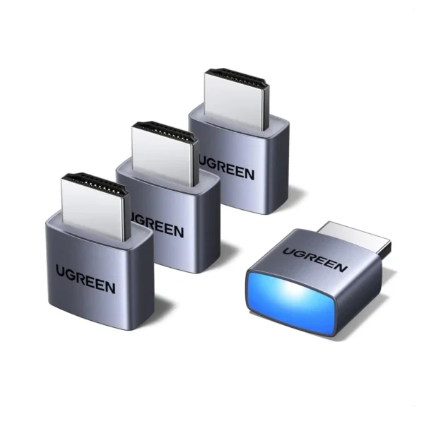 UGreen 95994 HDMI EDID Emulator Dummy Plug — 4-Pack, 4K 60Hz Headless Display