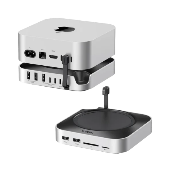 UGreen 65487 Mac Mini M4 Stand-Dock with 10Gbps NVMe SSD Bay — 11-in-1