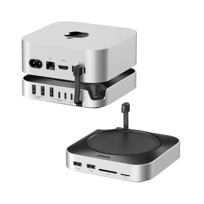 UGreen 65487 Mac Mini M4 Stand-Dock with 10Gbps NVMe SSD Bay — 11-in-1